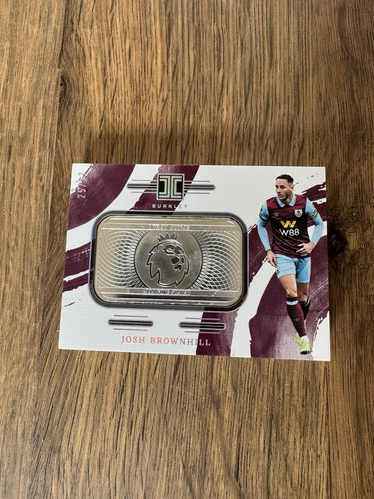 2023-24 Panini Impeccable - Josh Brownhill Silver Bar  Ounce # /37 Burnley  for sale on Ebay