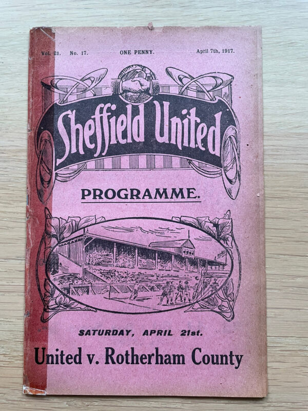 1916/17 Sheffield United v Barnsley - 7 April 1917 **VERY RARE** for sale on Ebay