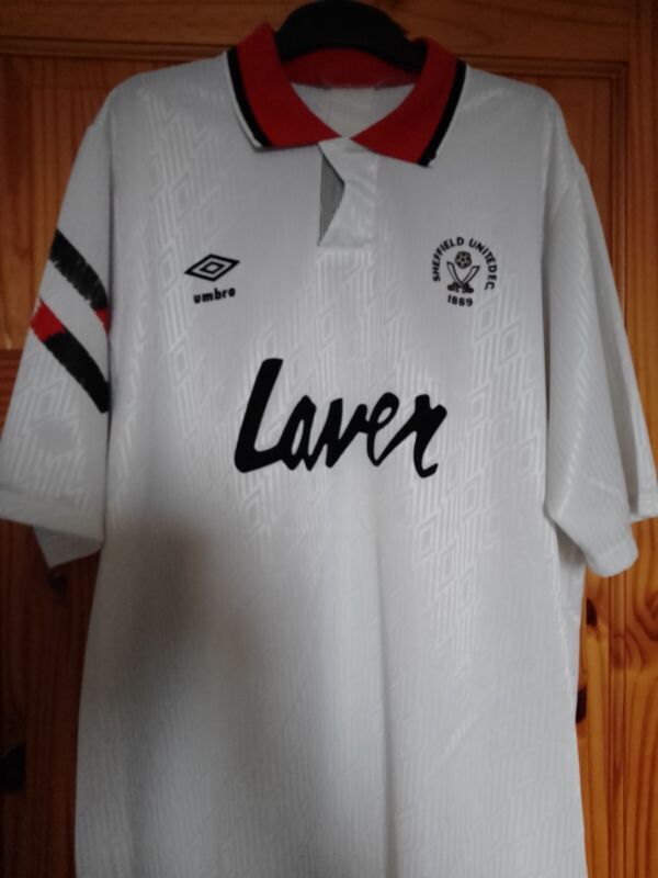 sheffield united away 3rd Shirt RARE! in good condition size (Large) for sale on Ebay
