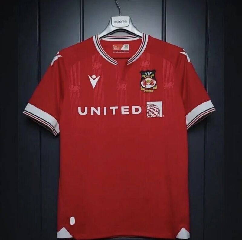 Official Wrexham AFC Home Shirt 23/24 SIZE XXL- PRE ORDER - BRAND NEW WITH TAGS for sale on Ebay