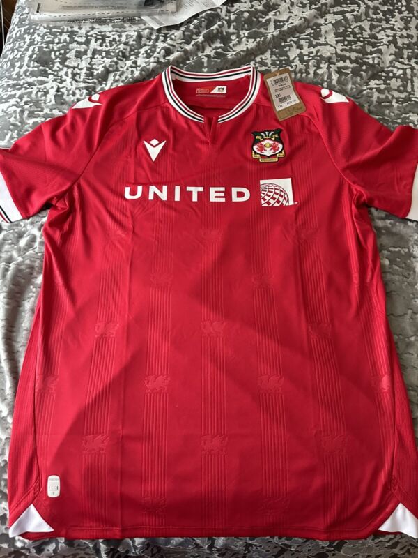 Wrexham Afc 2023/24 Home Shirt XXL Welcome To Fits XL Jersey BNWT for sale on Ebay