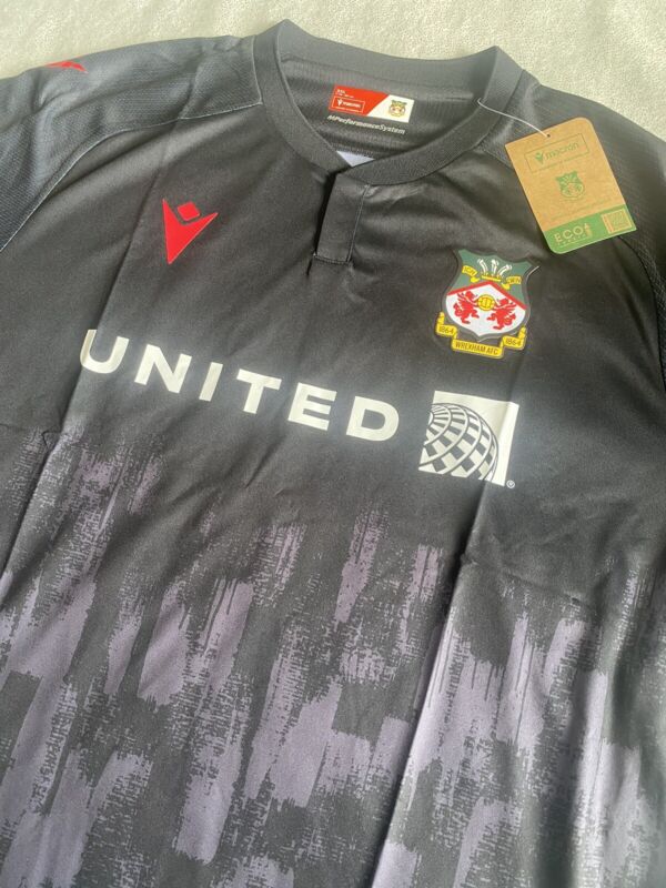 Official Wrexham Third Shirt XXXL 3XL Ã¢â‚¬ËœTHE BLACK ONEÃ¢â‚¬â„¢ BRAND NEW - Fast Postage for sale on Ebay