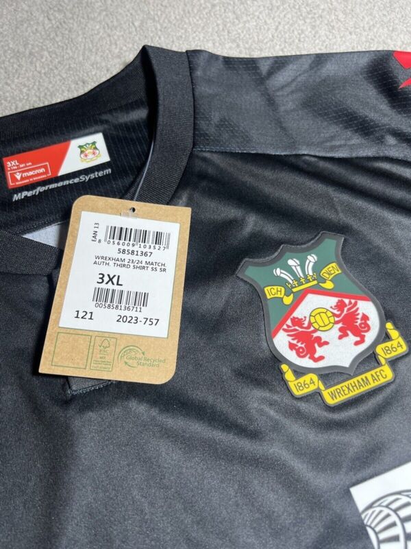 WREXHAM AFC FOOTBALL SHIRT BLACK 3RD KIT 23/24 3XLÃ‚Â Ã¢â‚¬ËœTHE BLACK ONEÃ¢â‚¬â„¢ for sale on Ebay