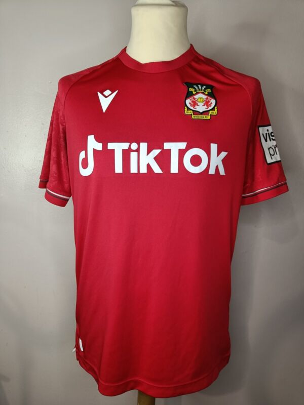 Rare Original Wrexham 2022/2023 Home Shirt MACRON MEDIUM  for sale on Ebay