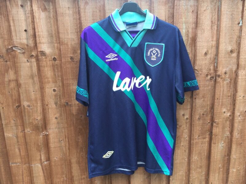 Sheffield United football shirt 1993 1994 Size L Original away Excellent  for sale on Ebay