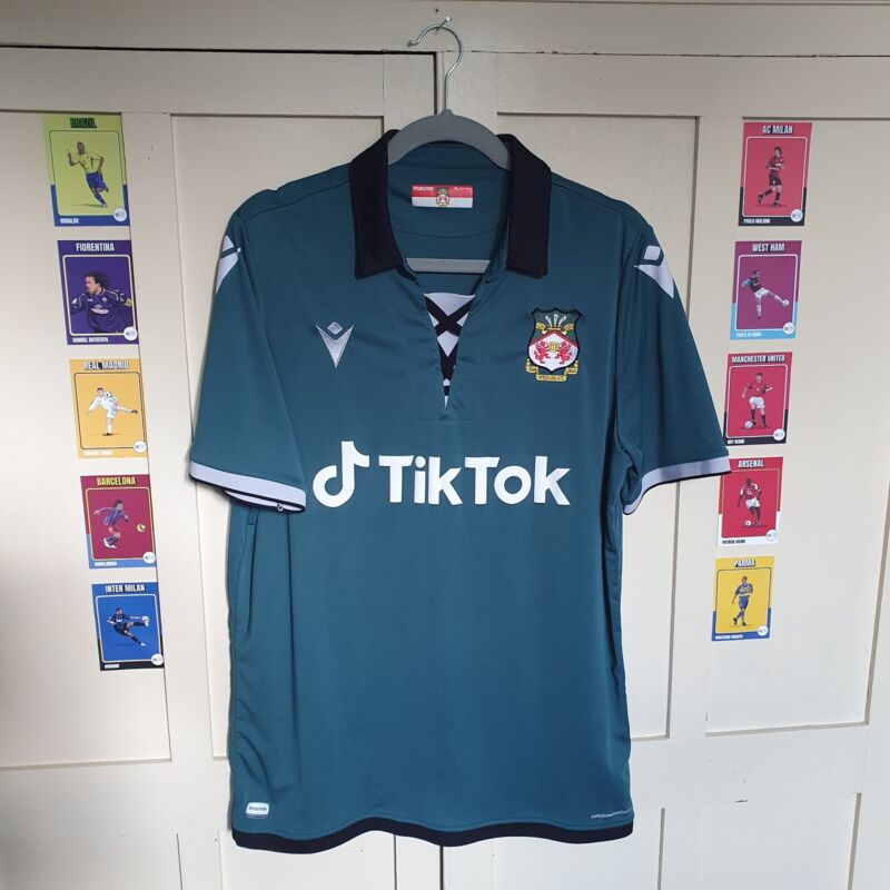Wrexham FC Macron XL 21/22 Away Shirt Authentic TikTok Welcome To Wrexham... for sale on Ebay