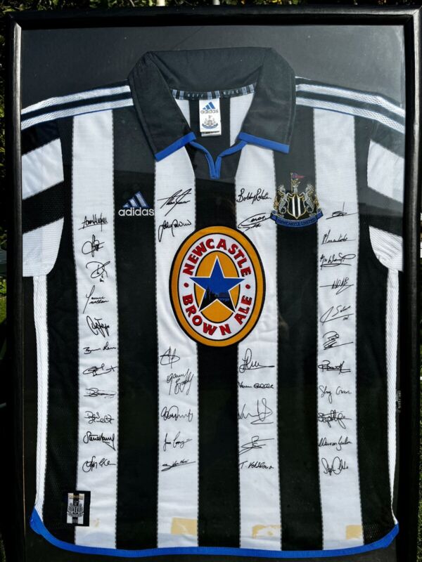 Newcastle United Autographed Shirt Alan shearer Bobby Robson for sale on Ebay
