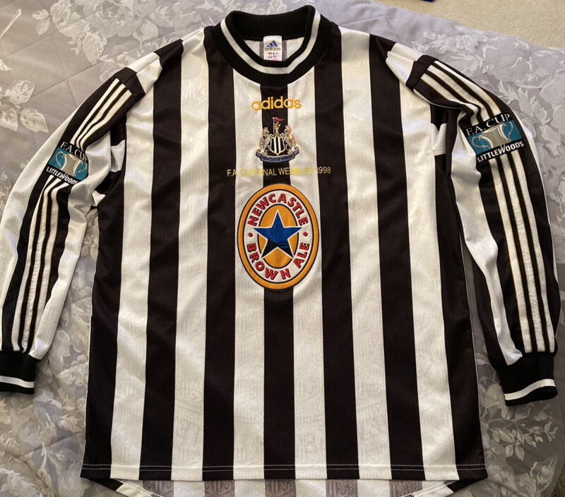 NEWCASTLE UNITED ADIDAS 1997 FA CUP FINAL SHIRT LONG SLEEVE SPEED 11. for sale on Ebay
