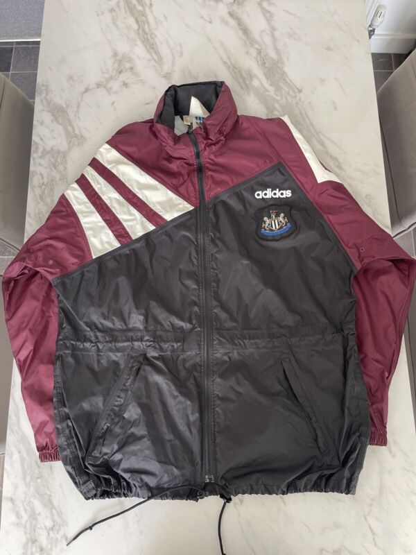 Newcastle United NUFC Football Brown Ale Jacket Drill Top 1995/96 Adidas Vintage for sale on Ebay