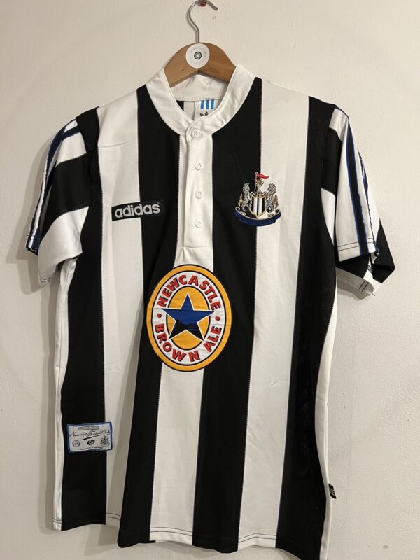 Vintage Newcastle United Home Shirt 95/97 M#9 Shearer Adidas Newcastle Brown Ale for sale on Ebay