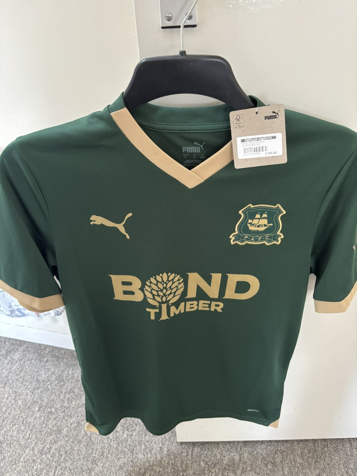 Plymouth Argyle Home Shirt 2023/2024 Mint Condition (not worn) Medium Size for sale on Ebay