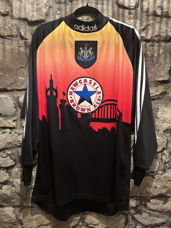 Original Rare Newcastle United Brown Ale 1996/97 Goalkeeper Shirt. Large for sale on Ebay