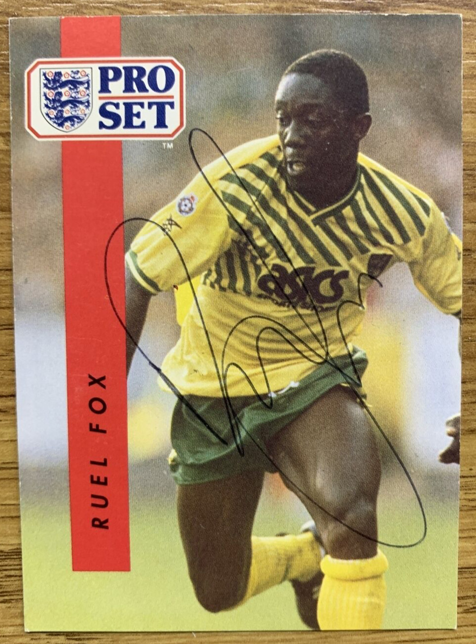 SIGNED PRO SET FOOTBALL CARD - RUEL FOX - NORWICH CITY for sale on Ebay