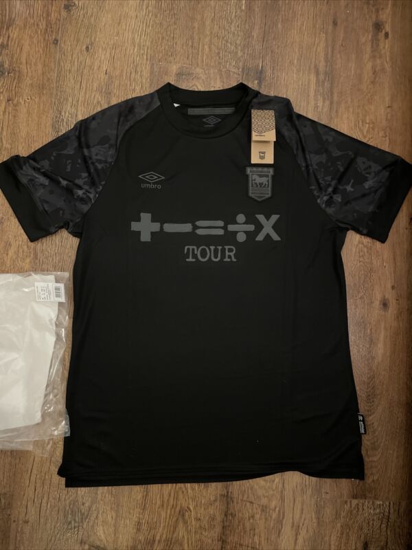 Ipswich Town ITFC Black Blackout Shirt BNWT New Sold Out XL Third 3rd Ed Sheeran for sale on Ebay