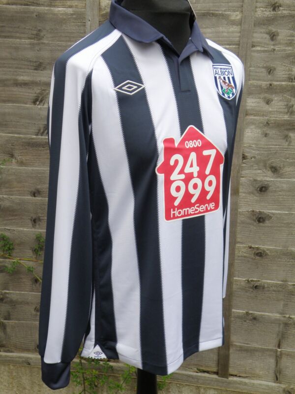 NEW BNWT WEST BROM BROMWICH ALBION WBA FC L/S HOME UMBRO SHIRT 2010-11 MEDIUM M for sale on Ebay