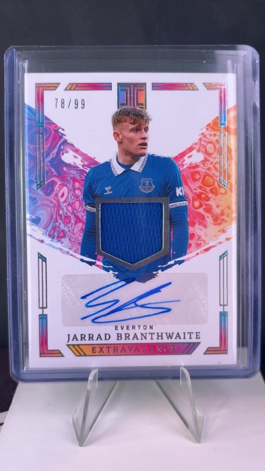 Jarrad Branthwaite Everton Patch&Auto Extravagance 78/99 Panini Impeccable 2023 for sale on Ebay