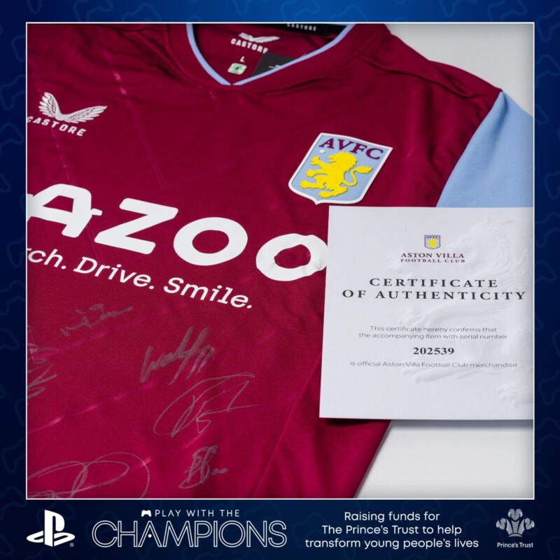 Signed by full team - Aston Villa FC Shirt Season 22-23 for sale on Ebay