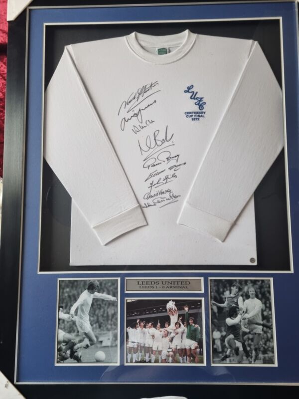 Leeds United Centenary Cup Final Framed Shirt, Signed by the Legends 1972 for sale on Ebay