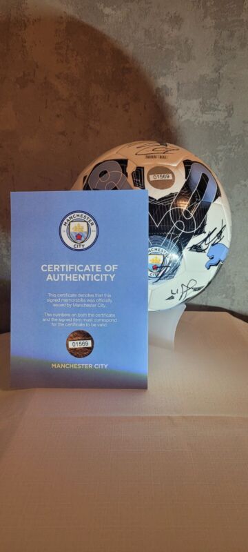 Signed Manchester City FC 23/24 Football with COA for sale on Ebay