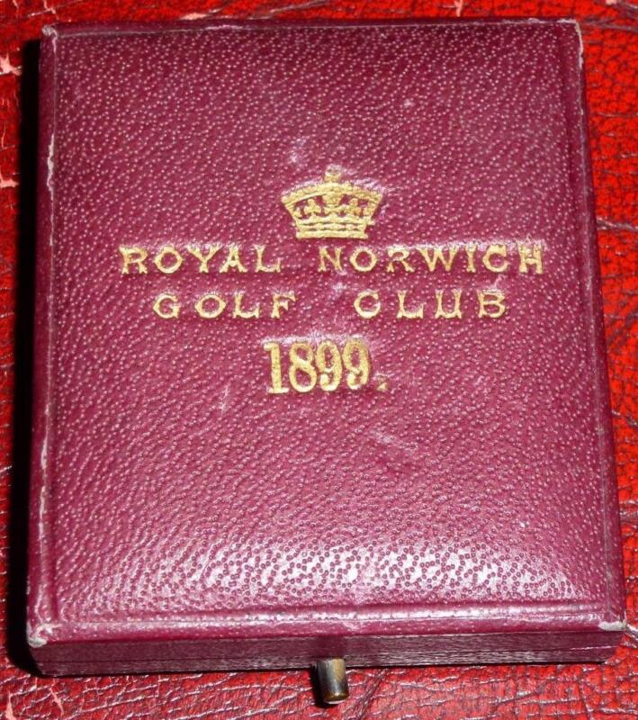 Royal Norwich Golf Club silver senior medal 1896 in box 19mm for sale on Ebay