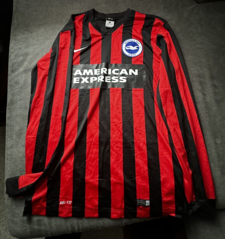 Brighton & Hove Albion 2014/2015 Away Shirt MenÃ¢â‚¬â„¢s Size L - Long Sleeve. for sale on Ebay