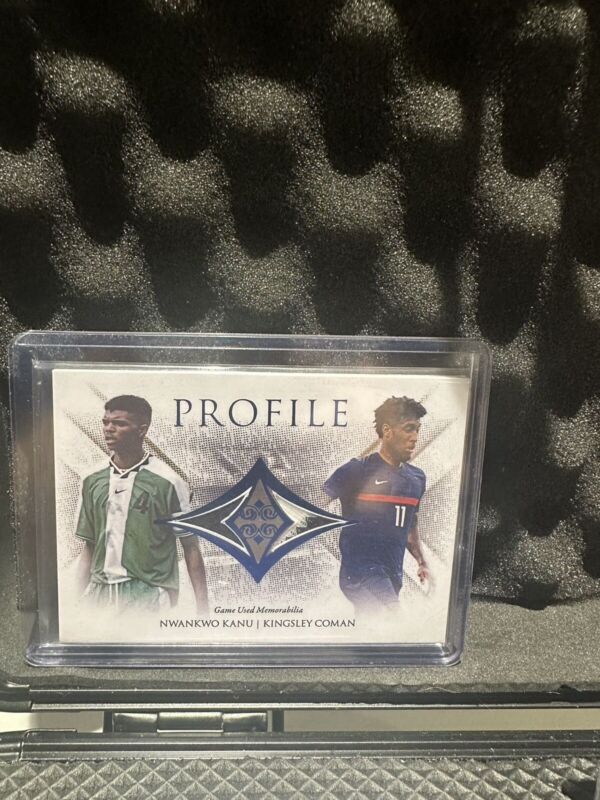 Futera Profile Dual Match Worn Patch Kanu Kingsley Coman West Brom Juventus /10 for sale on Ebay