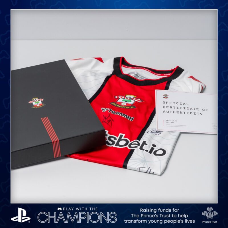 Signed by full team - Southampton FC Shirt Season 22-23 for sale on Ebay