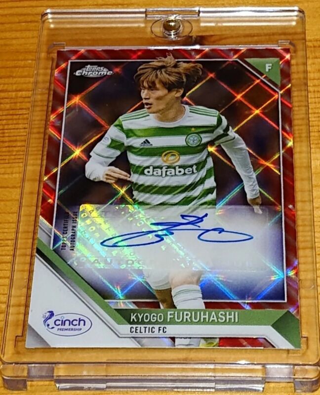 2021-22 Topps Chrome SPFL Autograph Tartan Kyogo Furuhashi (Celtic Glasgow) 2/5 for sale on Ebay