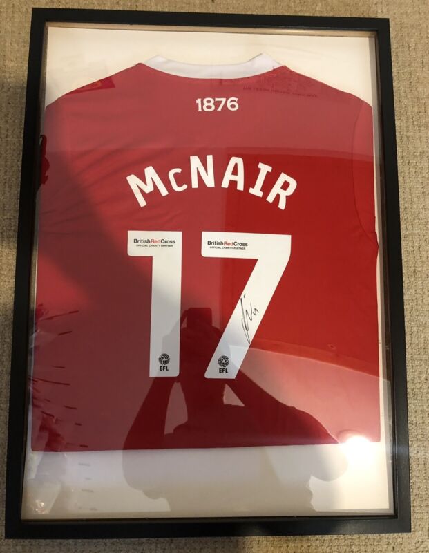 Framed Signed Paddy McNair Middlesbrough 2023/24 Shirt for sale on Ebay