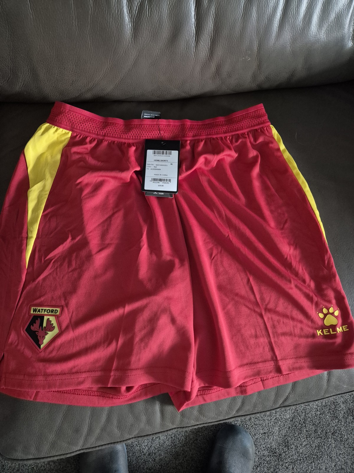 Watford FC KELME 2024-25 HOME SHORTS - XL - BNWT for sale on Ebay