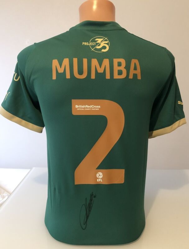 Signed Bali Mumba Plymouth Argyle 2023/24 Shirt for sale on Ebay