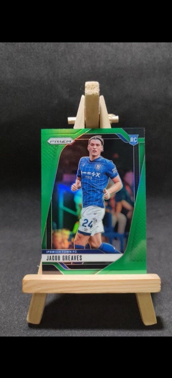 24/25 Panini Premier League Prizm  Jacob Greaves /5 Green Rookie Ipswich Town for sale on Ebay