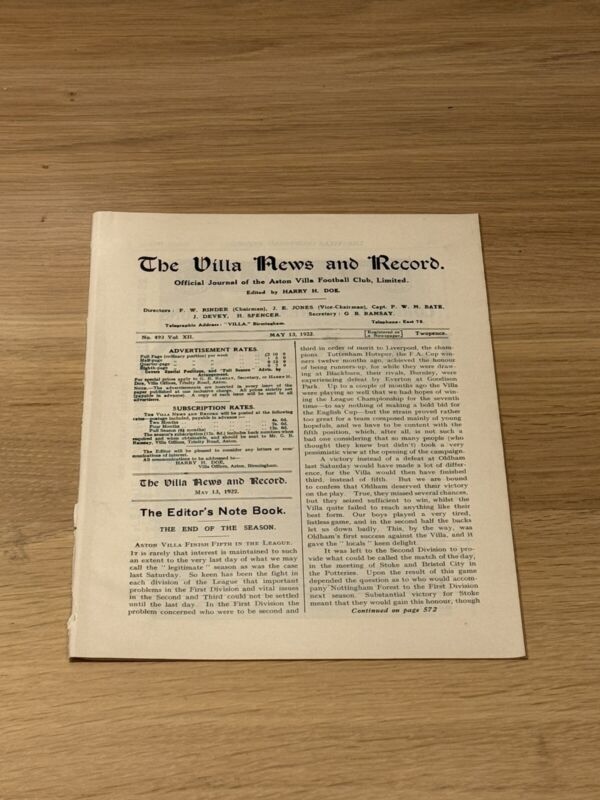 1921/22 WBA West Brom v Birmingham - Lord Mayor's Charity Cup **NO WRITING* for sale on Ebay