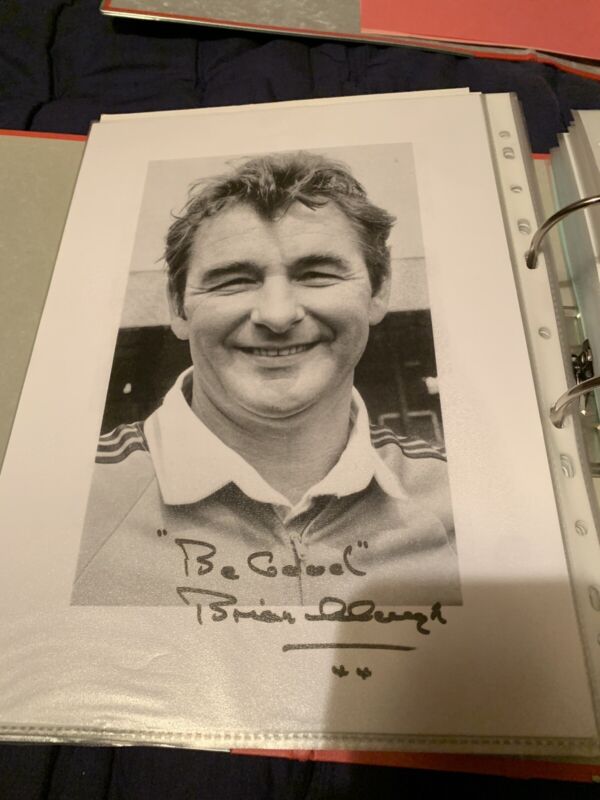 Brian Clough Nottingham Forest FC Legend Signed 2 Photocopies & 2 Signed Photos. for sale on Ebay