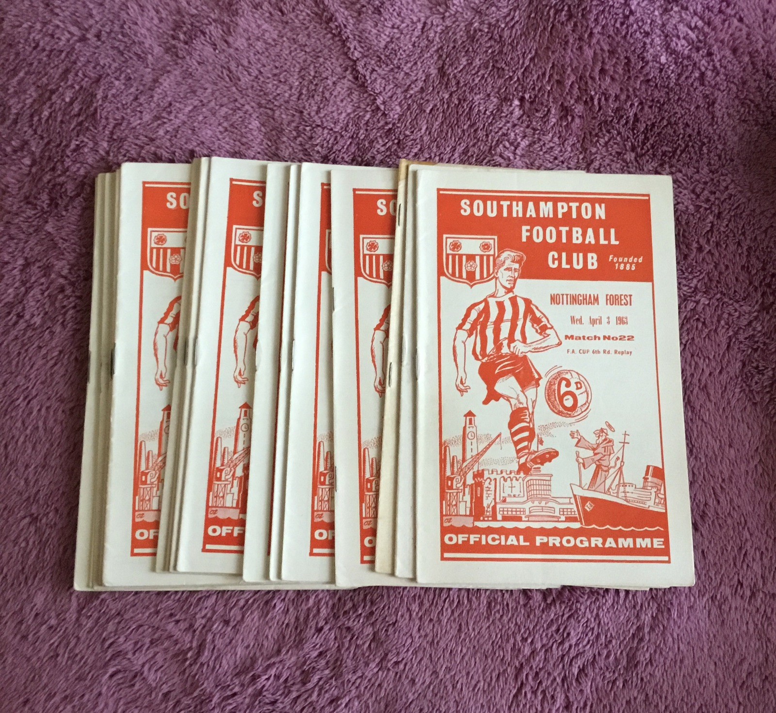 22 x EARLY 1960s - SOUTHAMPTON FC - HOME - FOOTBALL PROGRAMMES for sale on Ebay