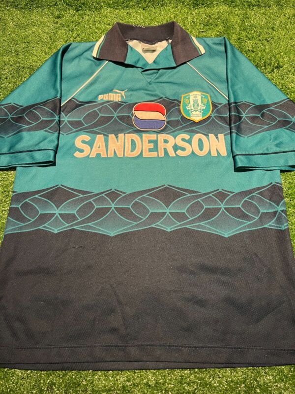 Sheffield Wednesday Away Shirt 1995 1996 Large Puma Green Sanderson Owls 95 96 for sale on Ebay