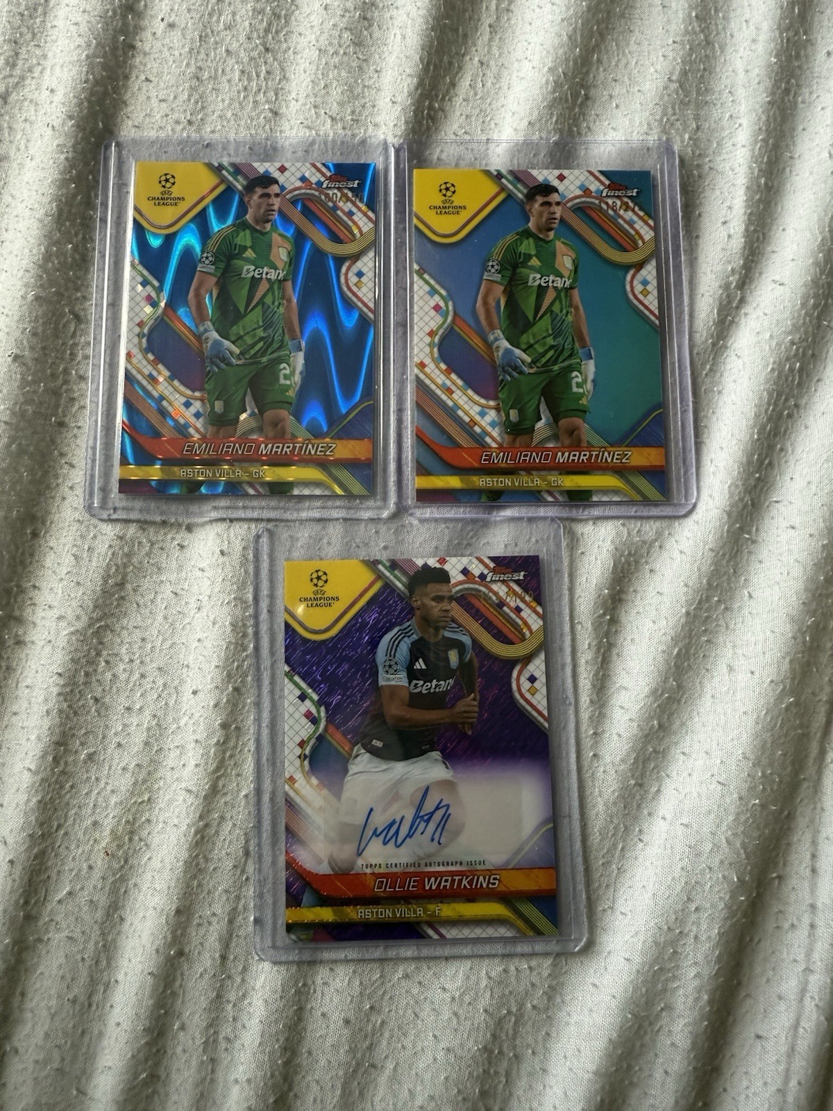 Topps Finest 2025 Ollie Watkins Auto /199 Emi Martinez /150 , /275 Aston Villa for sale on Ebay
