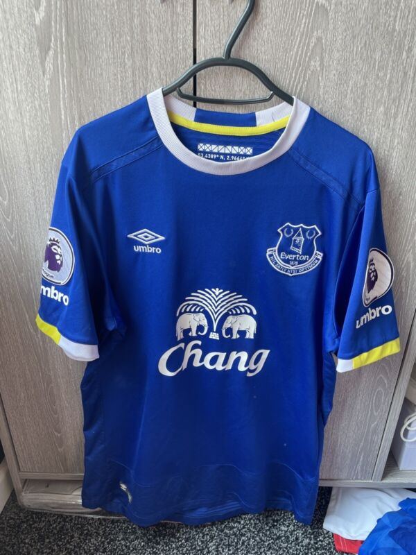 Everton Umbro 2016/17 Home Football Shirt Lukaku 10 M for sale on Ebay