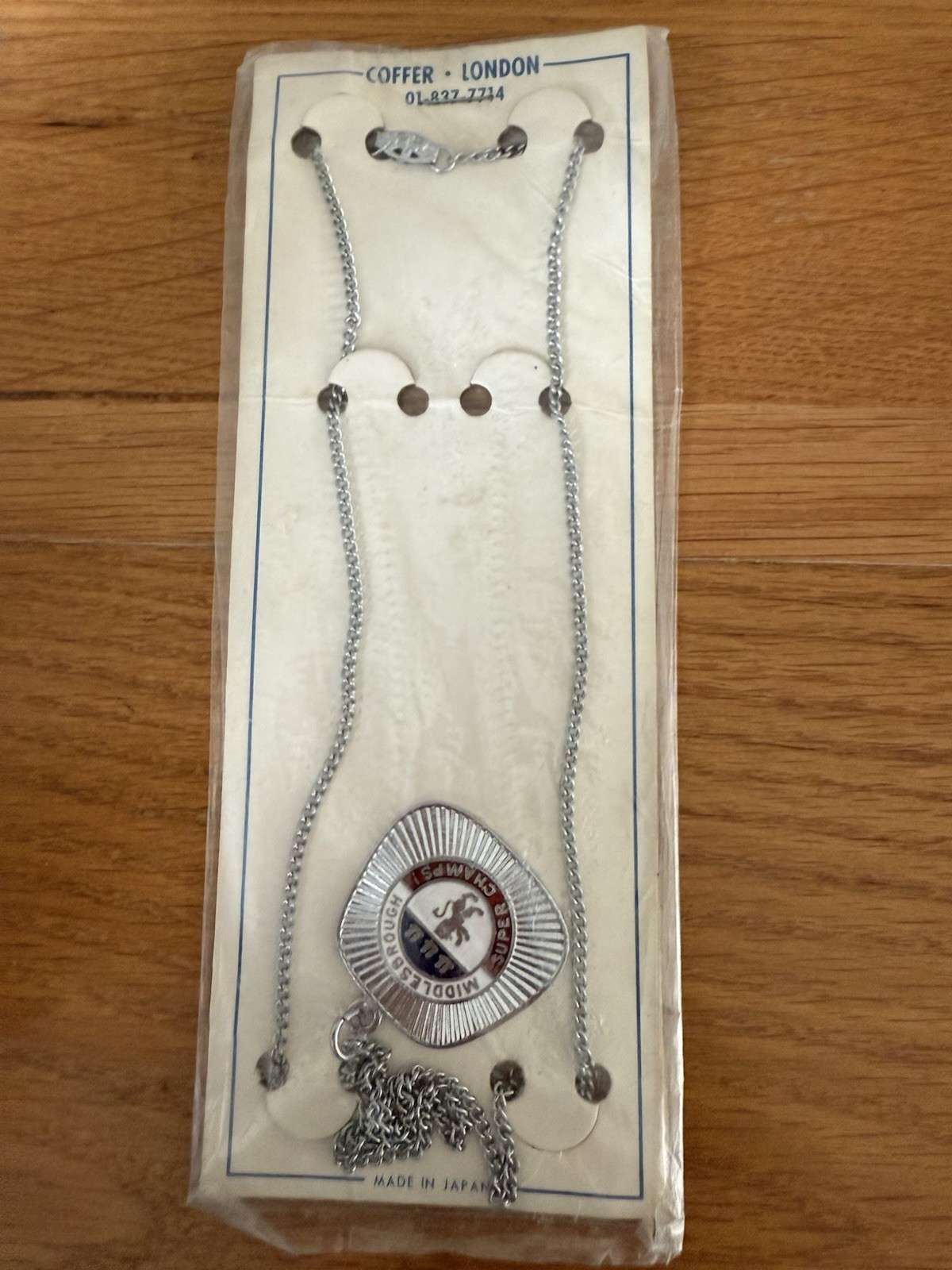 Very Rare Middlesbrough Football Coffer Sports Necklace made in Japan 1980 for sale on Ebay