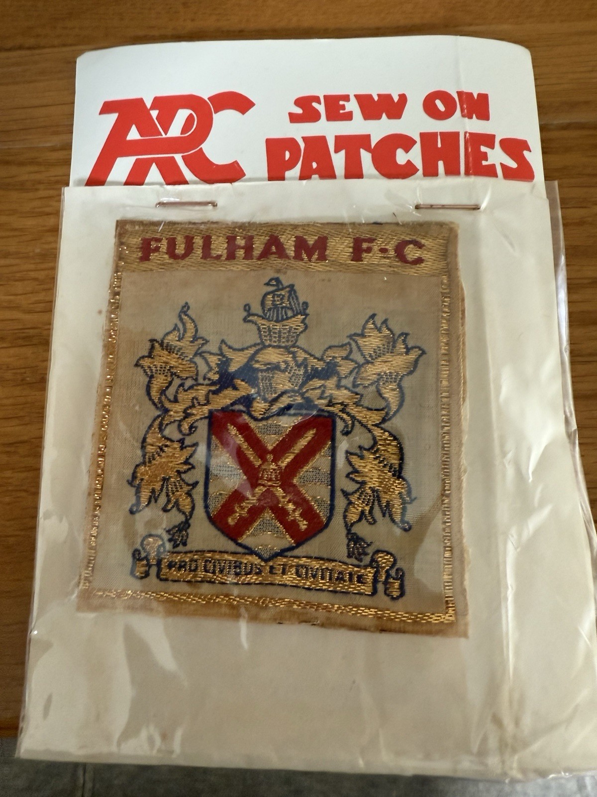 Very Rare Fulham fc  Football ARC  Sports Badge for scarf for sale on Ebay