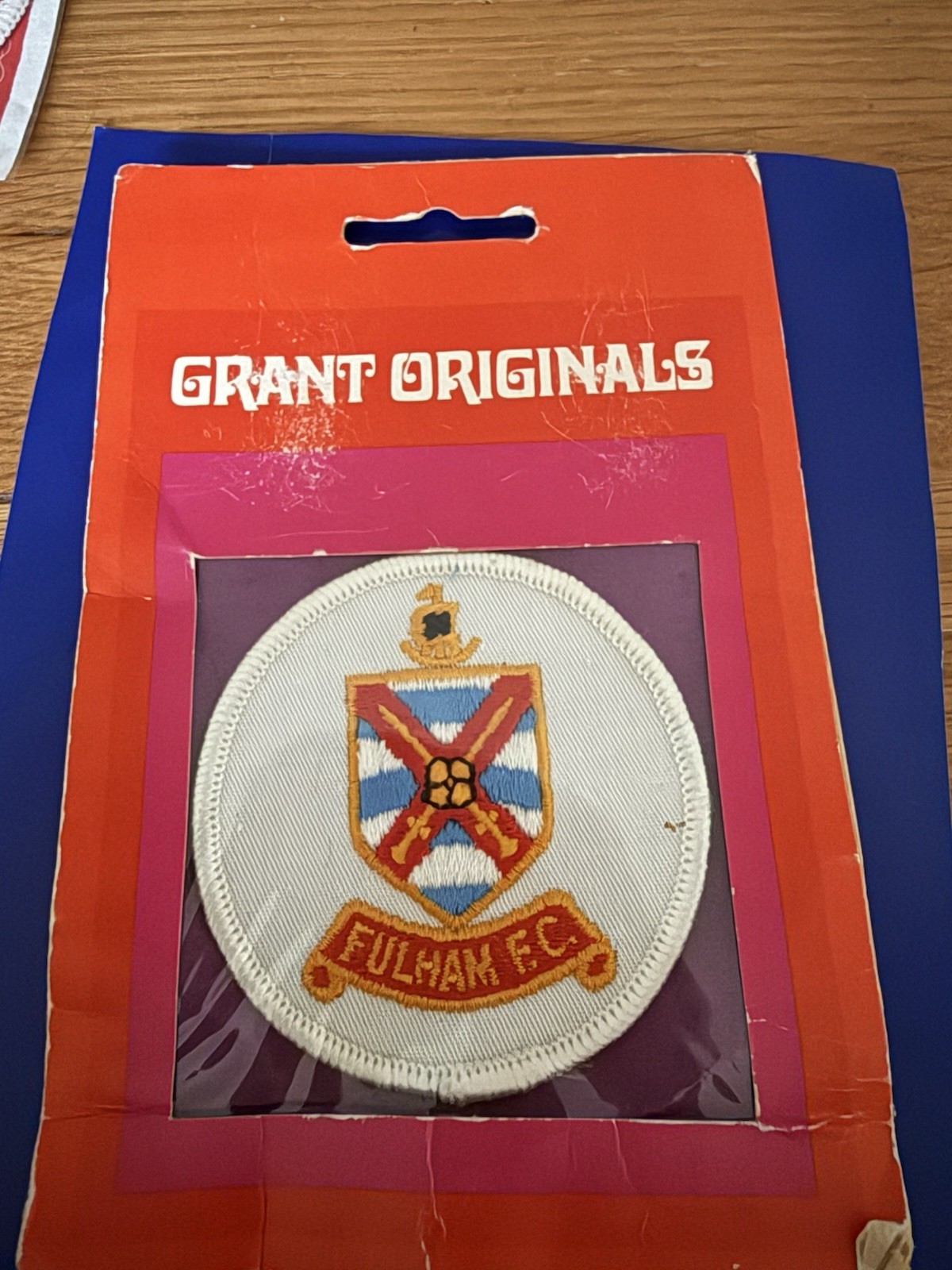 Very Rare Fulham fc  Football Grant Originals 1983 Sports Badge for scarf for sale on Ebay