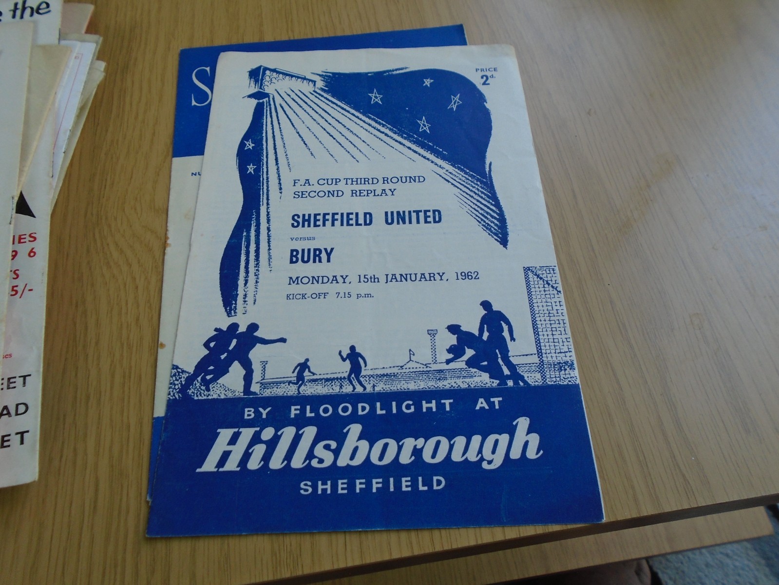 SHEFFIELD UNITED V BURY 1961-2 FA CUP 3RD ROUND 2ND REPLAY @ HILLSBOROUGH for sale on Ebay