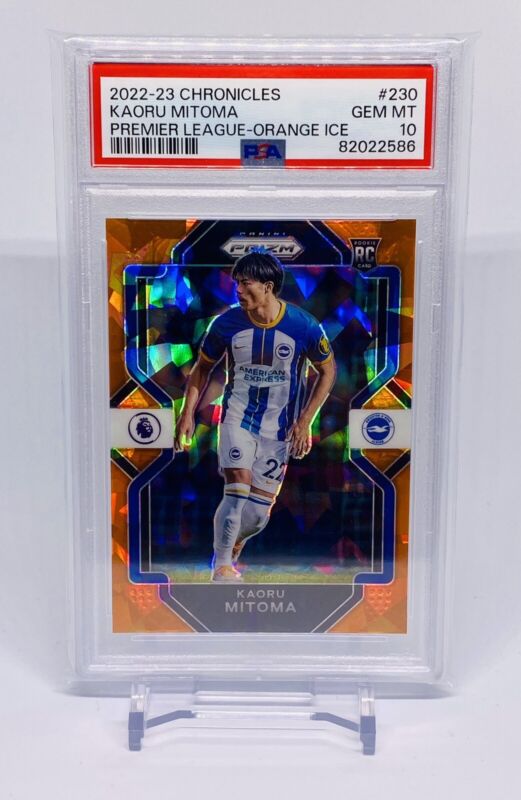 22-23 Panini Chronicles KAORU MITOMA Prizm Orange Ice Prizm #/23 BRIGHTON PSA10 for sale on Ebay