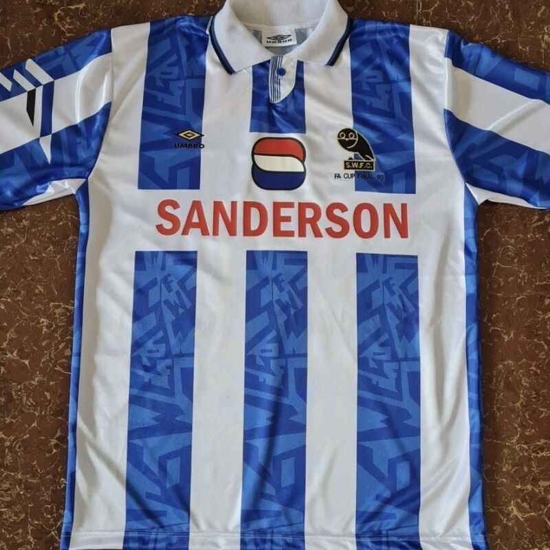 Sheffield Wednesday 1993 FA Cup Final Shirt No. 5 HIRST - XL for sale on Ebay