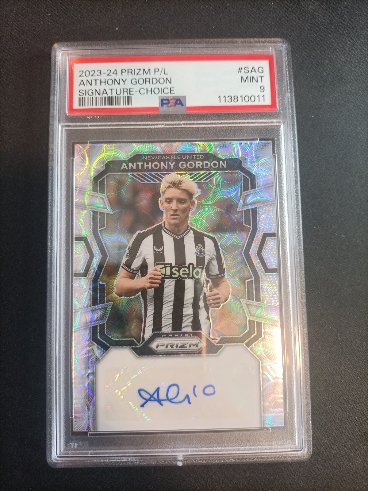 Panini Prizm 2023-24 Anthony Gordon Auto Choice Psa 9 Newcastle for sale on Ebay