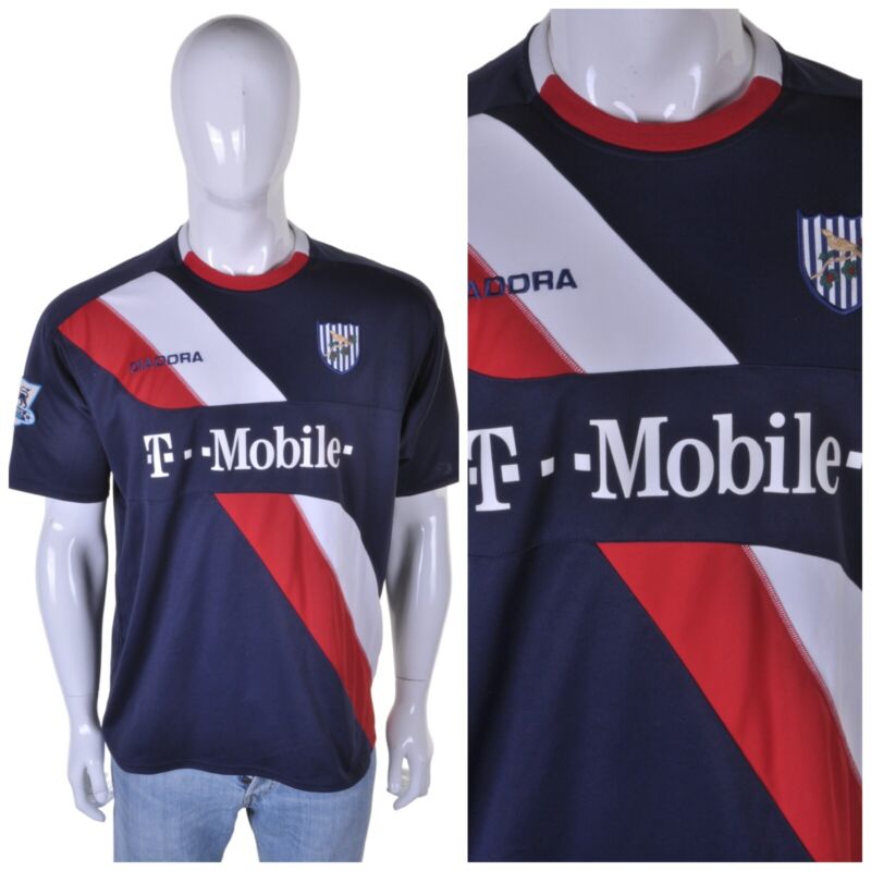 VTG WEST BROM 2005/2006 Away Football Shirt XL WBA Bromwich Albion Strip Kit Top for sale on Ebay