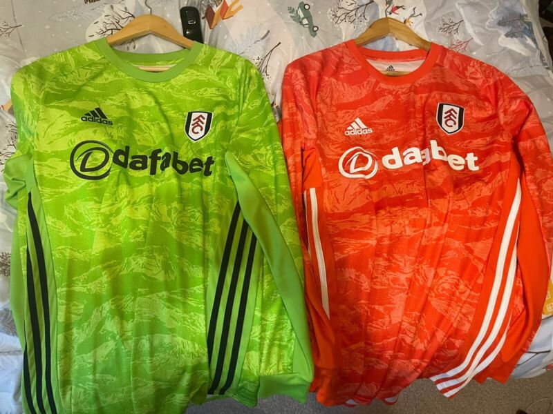 Fulham FC Adidas Climalite  Goalkeeper Shirt X 2 2019/2020 Season Size Medium for sale on Ebay