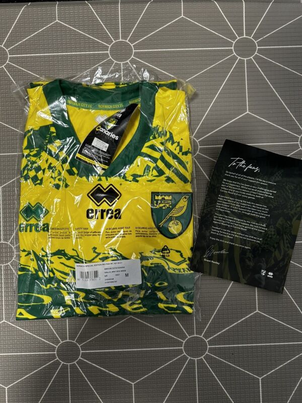 Norwich City Fan Home shirt 20/21 Special Edition BNWT. Still Sealed.Size Medium for sale on Ebay