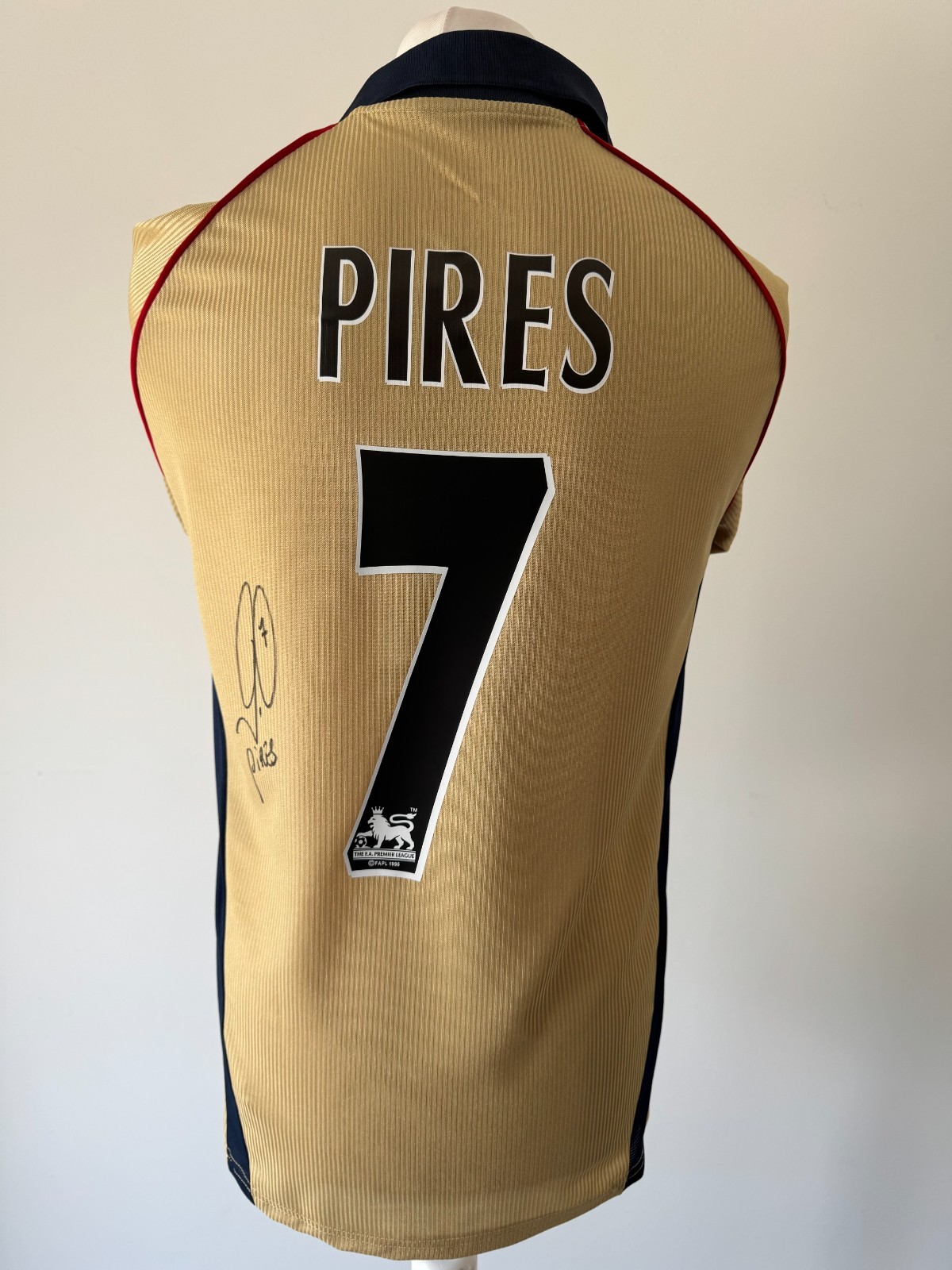 Signed ROBERT PIRES Shirt - Arsenal -EXACT PROOF/COA- France Marseille Villa for sale on Ebay