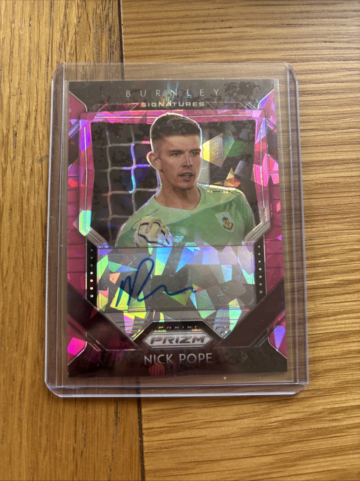 Nick Pope Pink Cracked Ice Auto | 2021-22 Panini Prizm | Burnley SP Autograph for sale on Ebay